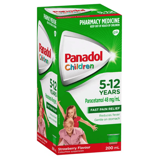 Panadol Children's 5-12 Years Colour Free Suspension Strawberry 200mL