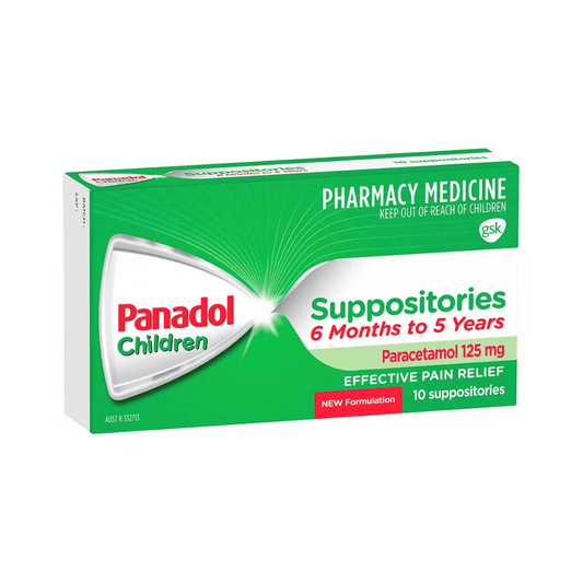 Panadol Children's Suppositories 6 Months - 5 Years 10 Suppositories