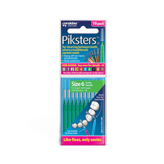 Piksters Interdental Brushes size 6 Green 10 pack