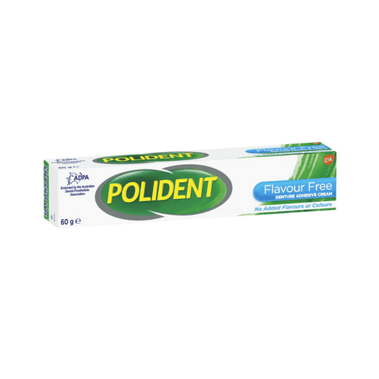 Polident Flavour Free Denture Adhesive Cream 60g