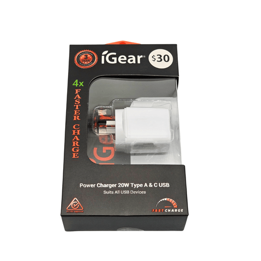 I Gear Power Charger 20W Type A & C USB