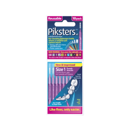 Piksters Interdental Brushes Size 1 Purple 10 pack