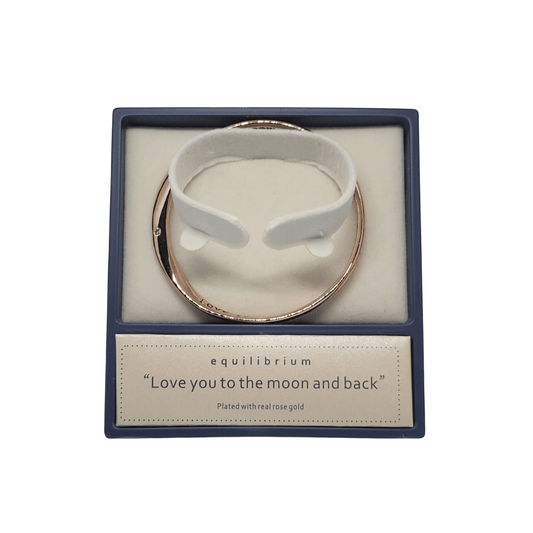 Rose Gold Love You To The Moon Bangle