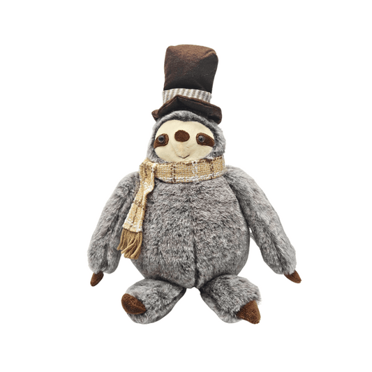 Christmas Sloth Standing With Top Hat 41cm