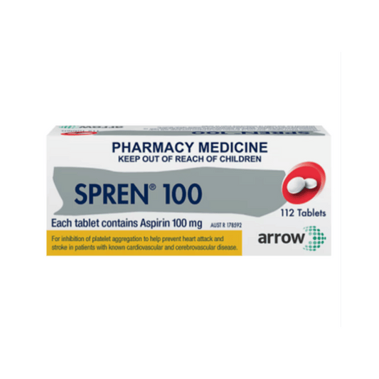 Spren Aspirin 100mg 112 Tablets