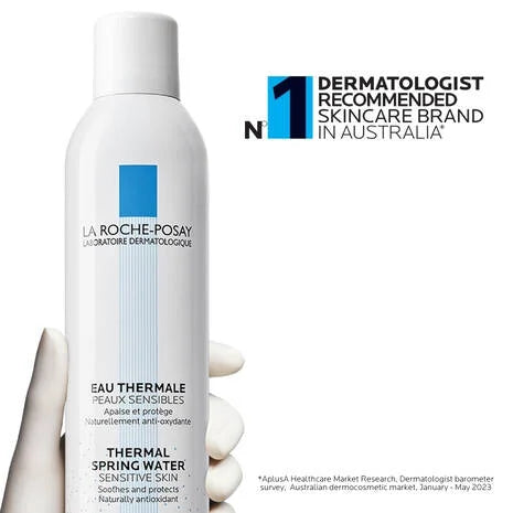 La Roche Posay Thermal Spring Water Facial Mist 300ml in a soothing spritz bottle with dermatologist recommendation.