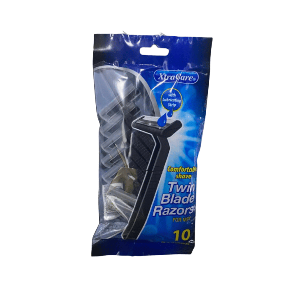 V Blade Razor Xtracare Twin Blade Razors for Men 10 pack | Specialist Clinic Pharmacy