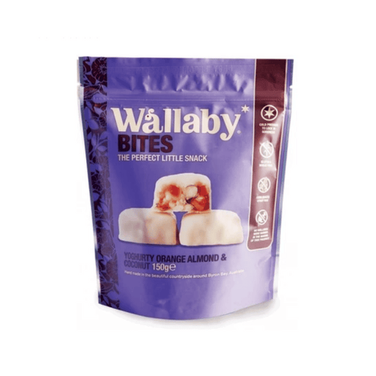 Wallaby Bites Yoghurt Orange Almond & Coconut 150g