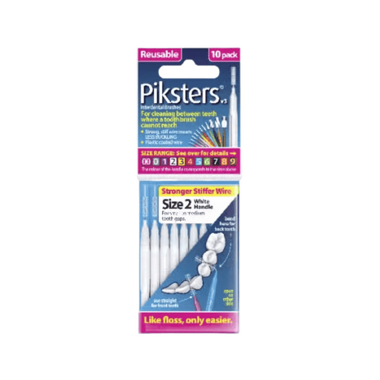 Piksters Interdental Brushes Size 2 White 10 pack