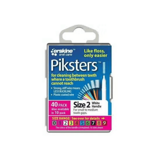 Piksters Interdental Brushes Size 2 White 40 pack