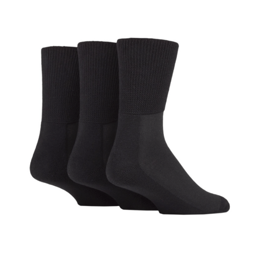 IOMI Bamboo Blend Diabetic Socks Mens Black